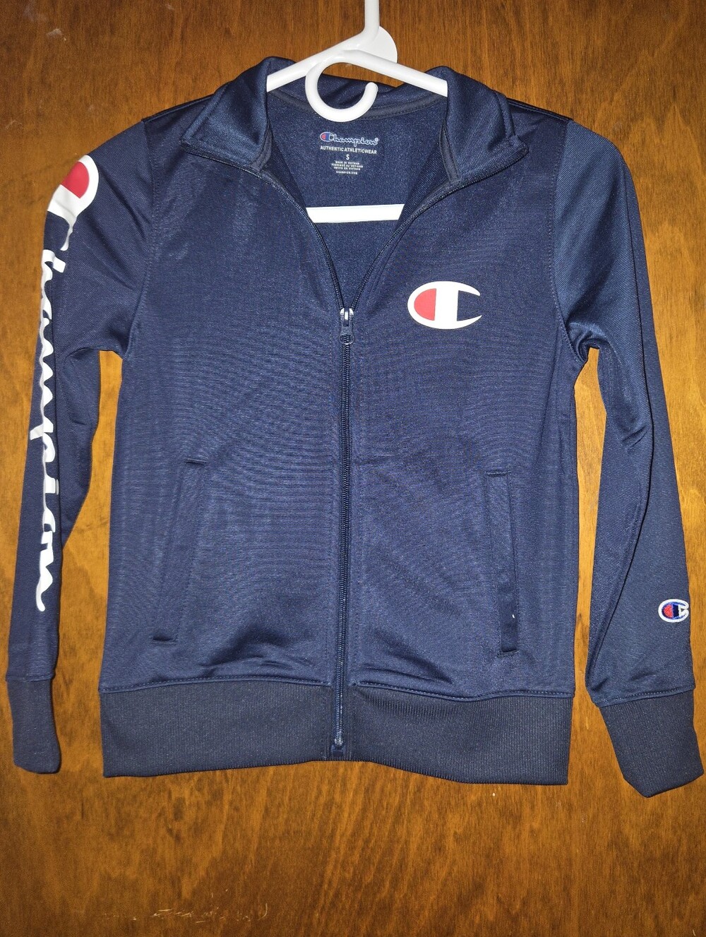 Champion Authentic Athleticwear Youth Kids Navy Blue Track Jacket NWOT Size S